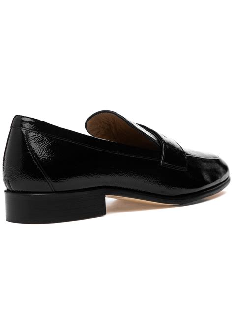 Black Naplak Loafers .